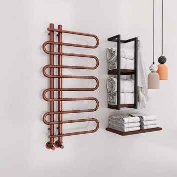  - Zante Decorative Towel Warmer 500x1000 Copper Antique