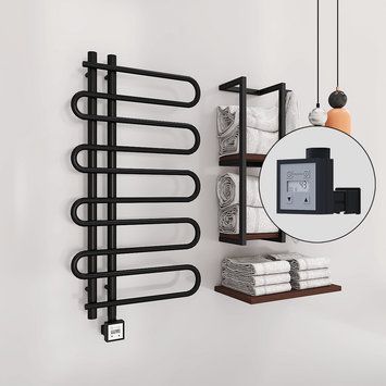 Radiva - Zante Electric Towel Warmer 500x1000 Matte Black Ktx3 300 W