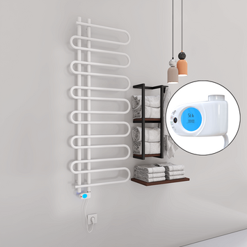 Radiva - Zante Sèche Serviettes Electrique 600 Watt 600x1400 Blanc (Thermostat Musa)