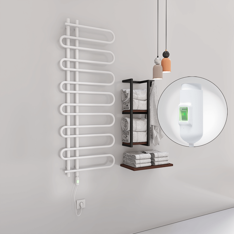Zante Electric Towel Warmer 300 Watt 600x1400 White (On/Off)
