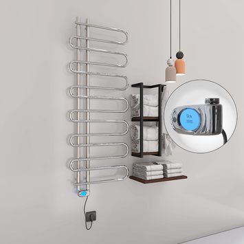 Radiva - ZANTE Elektrikli Havlupan 600x1400 Krom (Musa Termostat) 300W