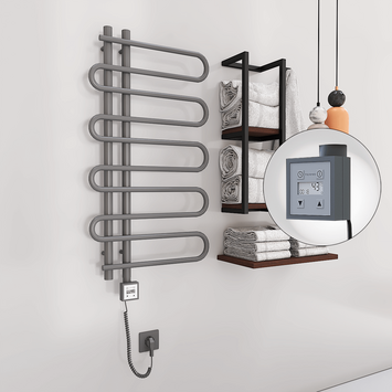 Radiva - Zante Sèche Serviettes Electrique 500x1000 Anthracite Ktx3 300 Watt Câble en spirale Radiva - Zante Sèche Serviettes Electrique 500x1000 Anthracite Ktx3 300 Watt Câble en spirale