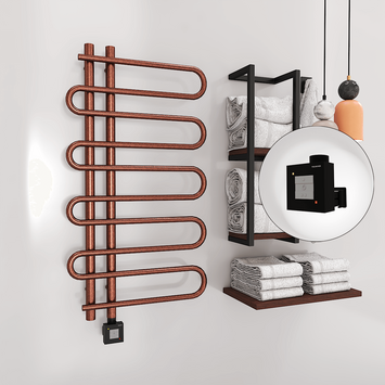  - Zante Sèche Serviettes Electrique 500x1000 Antique Cuivre Ktx1 200 Watt