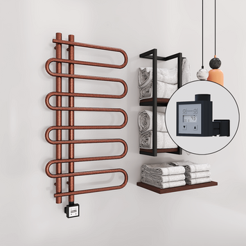  - Zante Sèche Serviettes Electrique 500x1000 Antique Cuivre Ktx3 200 Watt