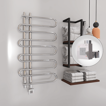 Radiva - Zante Elektrikli Havlupan 500x1000 Krom (KTX1 Termostat) 200W