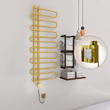 Radiva - ZANTE Elektrikli Havlupan 600x1400 Altın (KTX4 Termostat) 300W Spiral Kablolu