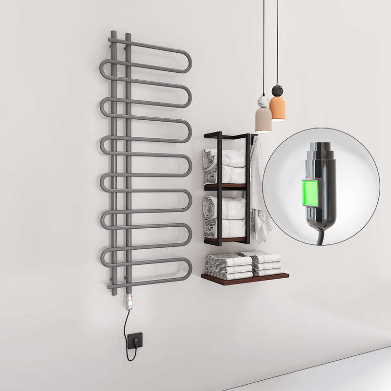 Zante Sèche Serviettes Electrique 600x1400 Anthracite (On/Off) 600 Watt