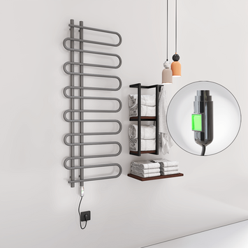 Radiva - Zante Electric Towel Warmer 600x1400 Anthracite (On/Off) 300 W