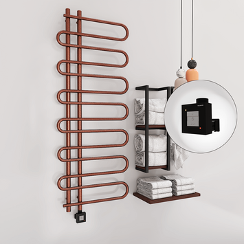  - Zante Sèche Serviettes Electrique 600x1400 Antique Cuivre Ktx1 300 Watt