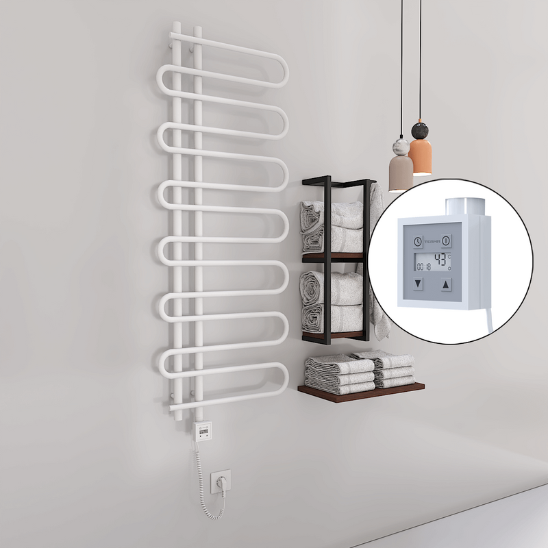 Zante Electric Towel Warmer 600x1400 White Ktx3 300 W (Spiral Cable)