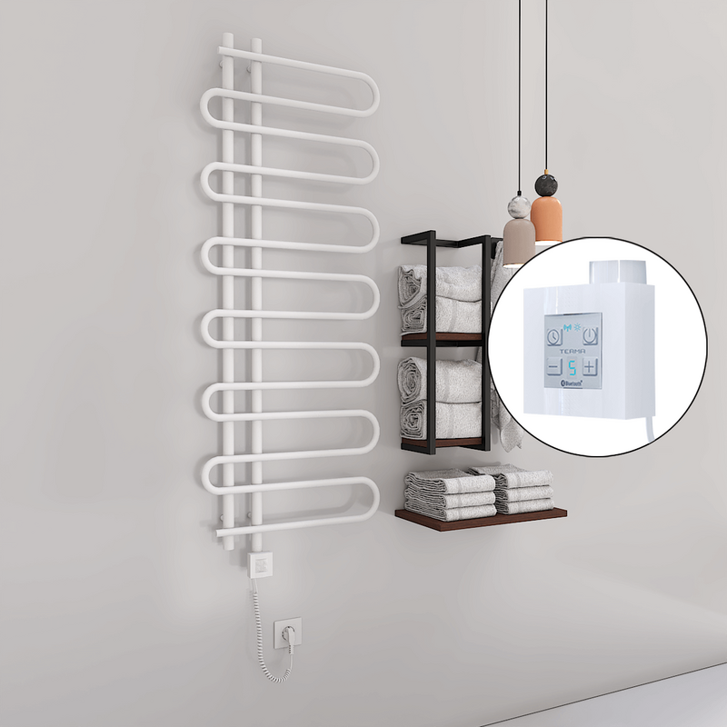 Zante Sèche Serviettes Electrique 600x1400 Blanc Ktx4 600 Watt Câble en spirale