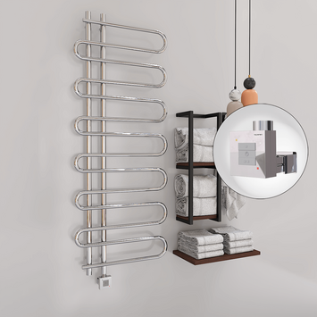  - Zante Sèche Serviettes Electrique 600x1400 Chrome Ktx1 300 Watt