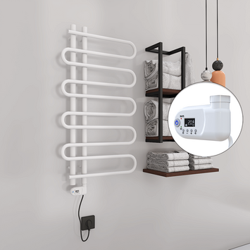 Radiva - Zante Sèche Serviettes Electrique 300 Watt 500x1000 Blanc (Thermostat Thesis)