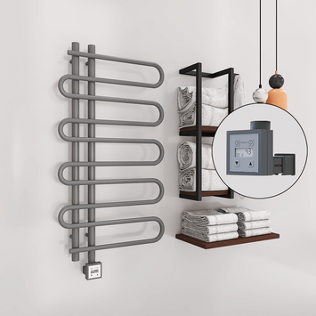 Radiva - Zante Sèche Serviettes Electrique 500x1000 Anthracite Ktx3 300 W Radiva - Zante Sèche Serviettes Electrique 500x1000 Anthracite Ktx3 300 W