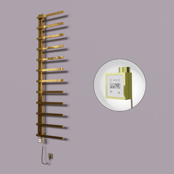 Radiva - Zap Dekoratif Elektrikli Havlupan 500x1150 Altın (KTX3 Termostat) 200W Spiral Kablolu