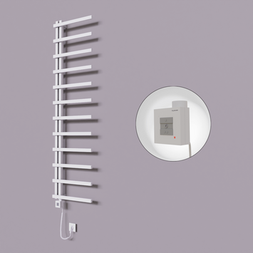 Radiva - Zap Dekoratif Elektrikli Havlupan 500x1150 Beyaz (KTX1 Termostat) 300W Spiral Kablolu