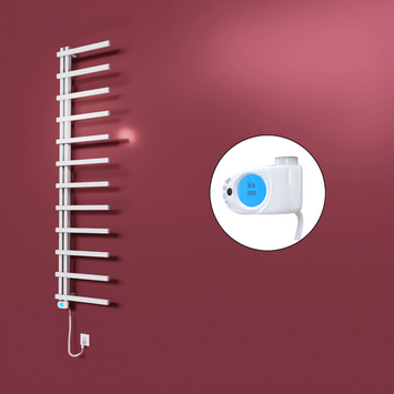 Radiva - Zap Dekoratif Elektrikli Havlupan 500x1150 Beyaz (Musa Termostat) 300W