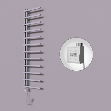 Radiva - Zap Dekoratif Elektrikli Havlupan 500x1150 Gri (KTX3 Termostat) 300W Spiral Kablolu