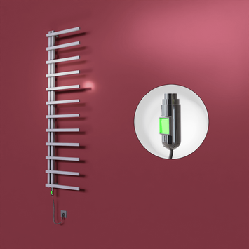 Radiva - Zap Dekoratif Elektrikli Havlupan 500x1150 Gri (On/Off Düğmeli) 300W