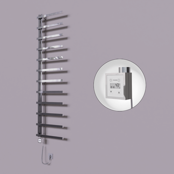 Radiva - Zap Dekoratif Elektrikli Havlupan 500x1150 Krom (KTX3 Termostat) 200W Spiral Kablolu