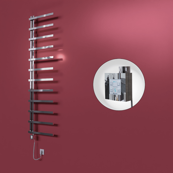 Radiva - Zap Dekoratif Elektrikli Havlupan 500x1150 Krom (KTX4 Termostat) 200W Spiral Kablolu