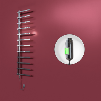 Radiva - Zap Dekoratif Elektrikli Havlupan 500x1150 Krom (On/Off Düğmeli) 200W