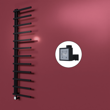 - Zap Dekoratif Elektrikli Havlupan 500x1150 Siyah (KTX3 Termostat) 300W  - Zap Dekoratif Elektrikli Havlupan 500x1150 Siyah (KTX3 Termostat) 300W