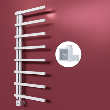 Radiva - Zap Dekoratif Elektrikli Havlupan 500x1800 Beyaz (KTX3 Termostat) 600W