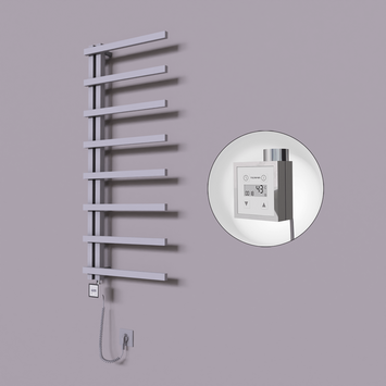 Radiva - Zap Dekoratif Elektrikli Havlupan 500x1800 Gri (KTX3 Termostat) 600W Spiral Kablolu