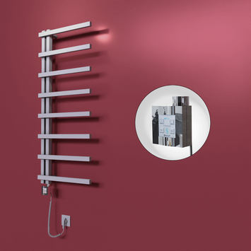 Radiva - Zap Dekoratif Elektrikli Havlupan 500x1800 Gri (KTX4 Termostat) 600W Spiral Kablolu