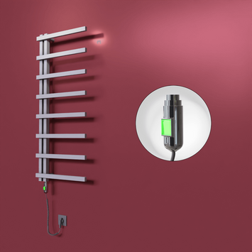 Radiva - Zap Dekoratif Elektrikli Havlupan 500x1800 Gri (On/Off Düğmeli) 600W