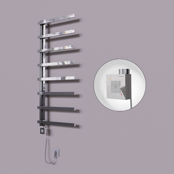 Radiva - Zap Dekoratif Elektrikli Havlupan 500x1800 Krom (KTX1 Termostat) 300W Spiral Kablolu