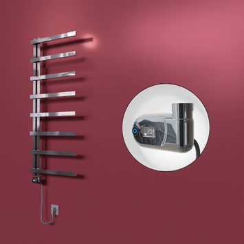 Radiva - Zap Dekoratif Elektrikli Havlupan 500x1800 Krom (Thesis Termostat) 300W