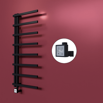  - Zap Dekoratif Elektrikli Havlupan 500x1800 Siyah (KTX3 Termostat) 600W