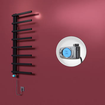  - Zap Dekoratif Elektrikli Havlupan 500x1800 Siyah (Musa Termostat) 600W