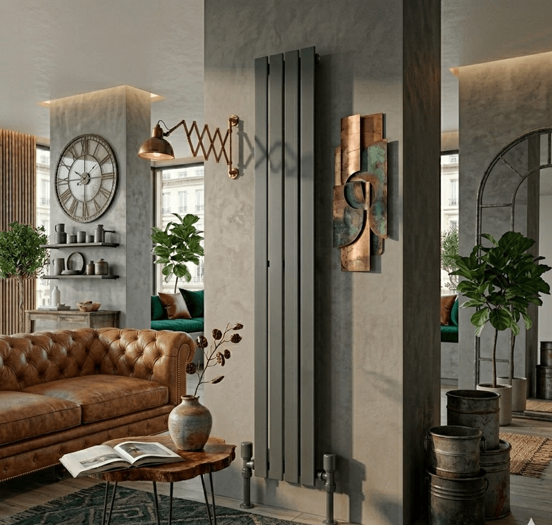 ZEN Çelik Dekoratif Radyatör 1800x300 Antrasit