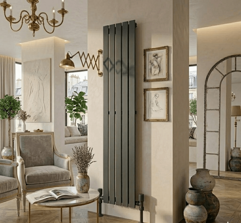 ZEN Çelik Dekoratif Radyatör 1800x376 Antrasit